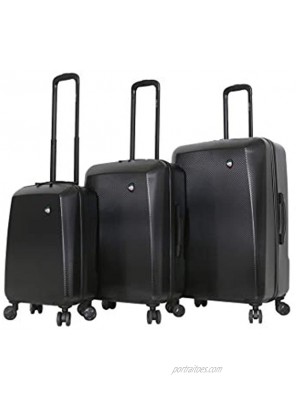 Mia Toro Italy Torino Hard Side Spinner Luggage 3 Piece Set Black One Size