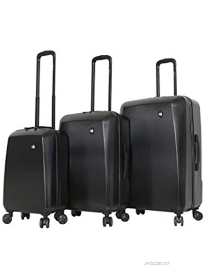 Mia Toro Italy Torino Hard Side Spinner Luggage 3 Piece Set Black One Size