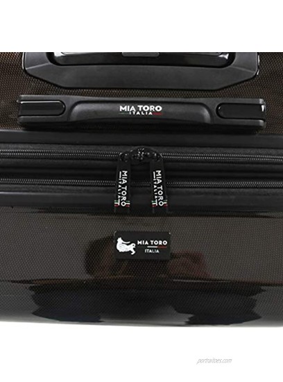 Mia Toro Mia Tor Italy Fonte Hardside Spinner Luggage 3pc Set Gold One Size
