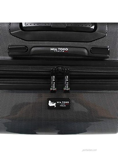 Mia Toro Mia Tor Italy Fonte Hardside Spinner Luggage 3pc Set Silver One Size