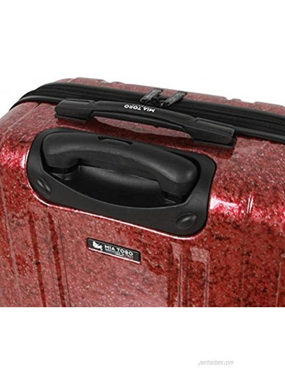 Mia Toro Unisex-adults Italy Gita Hardside Spinner Luggage 3pc Set Red