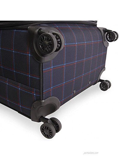 Original Penguin Norton 3pc Expandable Suitcase Set with Spinner Wheels Navy Plaid One Size