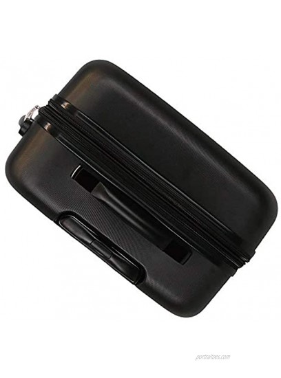 ROLL ROAD Luggage Set Black 55 70 80 cms
