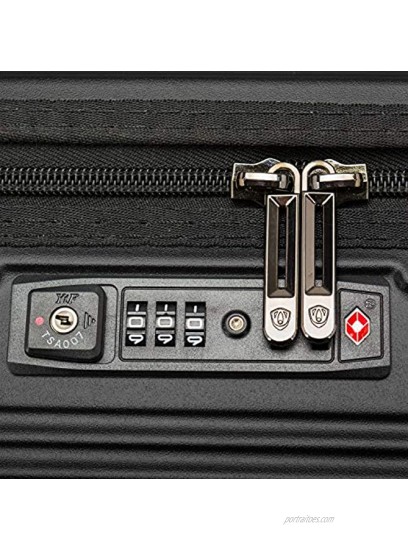 Traveler's Choice Riverside Premium Ultra-Lightweight Polycarbonate Hardside Luggage with Spinner Wheels TSA Lock Black 3-Piece Set 21 25 29