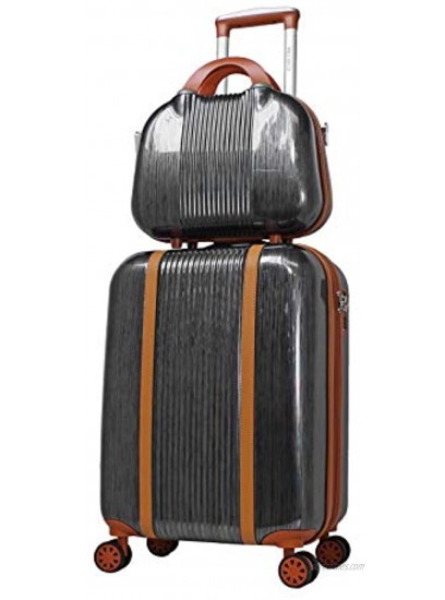 World Traveler Classique Hardside 2-PC Carry-On Spinner Luggage Set Black One Size