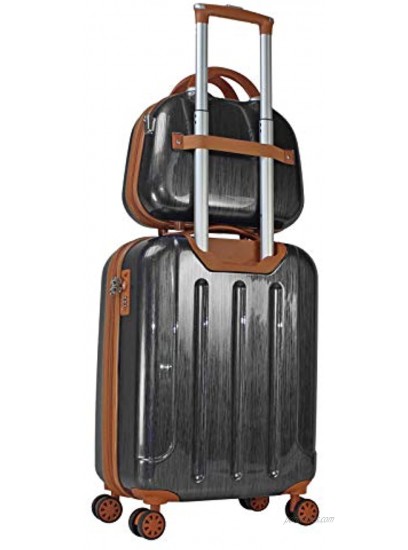 World Traveler Classique Hardside 2-PC Carry-On Spinner Luggage Set Black One Size