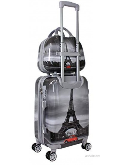 World Traveler Destination Collection 2-Piece Carry-On Luggage Set Paris One Size