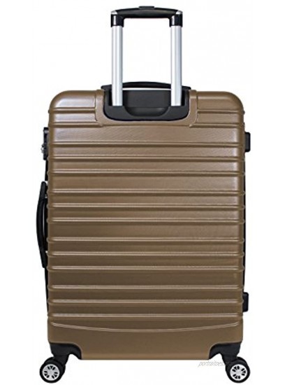 World Traveler Expedition 3-Piece Hardside Spinner Luggage Set-Champagne One Size