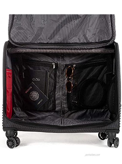 Cloe Carry-On 20 inch Garment Bag with 360º-spinner wheels in Black Color