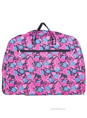 Folding Full Length Zipper Hanging Pink Paisley 39 x 25 Fabric Garment Bag