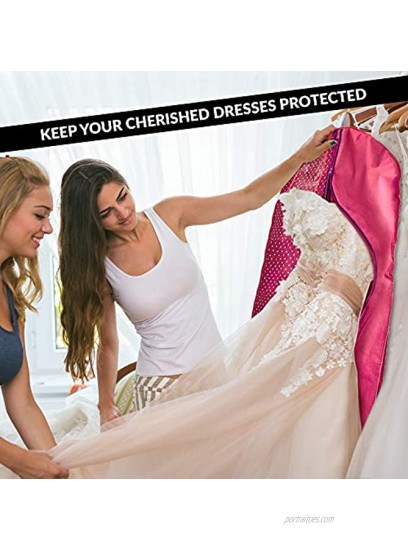Garment Bag For Wedding Dresses – Bridal Gown Long Dress 72”x24” 10” Gusset