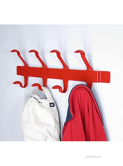 SmartHook 105 Garment Friendly Hook Rail Signal red