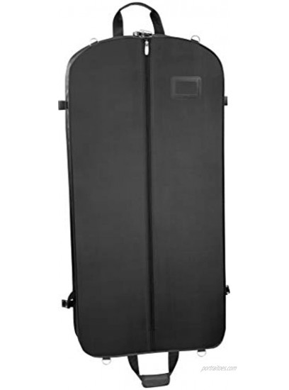 WallyBags Capacity Travel Garment Bag with Large Pockets and Shoulder Strap Black 45-inch