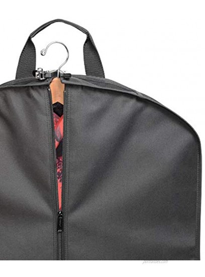 WallyBags Travel Garment Bag with Pockets Black 52-inch