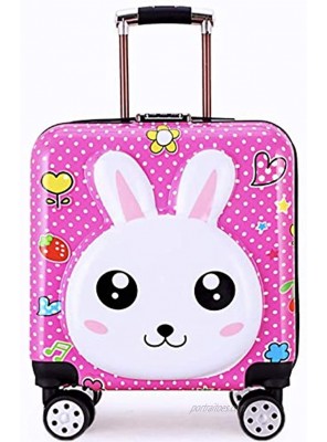 20" 3D cartoon Trolley case Travel luggage for kids Peppa Pig Travel luggage with universal wheel Pink Bunny