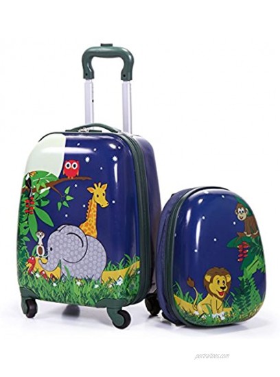 2Pcs Kids Luggage 12 16 Kids Carry On Luggage Set Trolley Hard Shell Suitcase School Bag for Boys and Girls Travel Suitcase