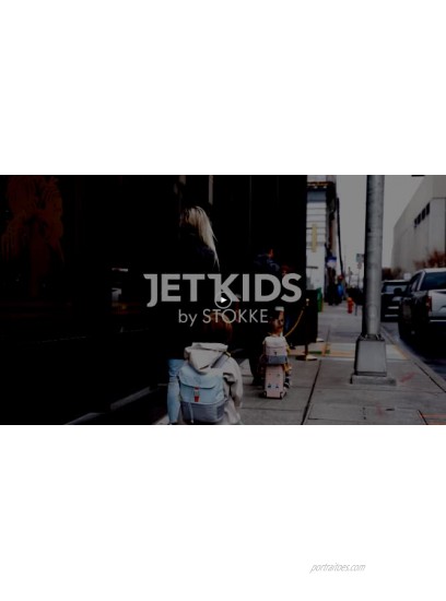 JetKids by Stokke BedBox Pink Lemonade Kid's Ride-On Suitcase & In-Flight Bed Help Your Child Relax & Sleep on the Plane Approved by Many Airlines Best for Ages 3-7