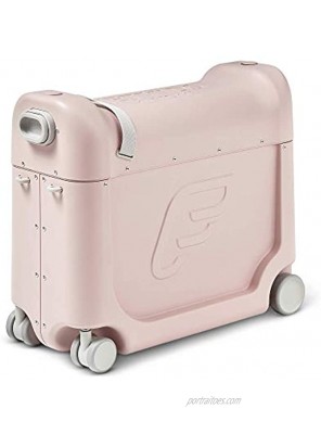 JetKids by Stokke BedBox Pink Lemonade Kid's Ride-On Suitcase & In-Flight Bed Help Your Child Relax & Sleep on the Plane Approved by Many Airlines Best for Ages 3-7