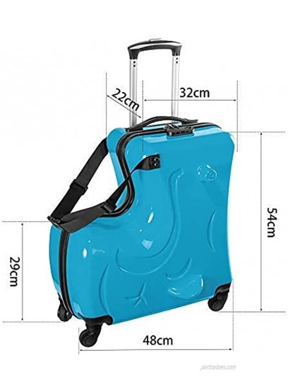 Suitcase kid Trolley case suitcase kid luggage kid travel Fashionable appearance Rideable Funny suitcase Add fun to the journey kid gift 20in Recommended age 1-8 years old