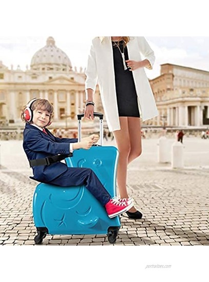Suitcase kid Trolley case suitcase kid luggage kid travel Fashionable appearance Rideable Funny suitcase Add fun to the journey kid gift 20in Recommended age 1-8 years old