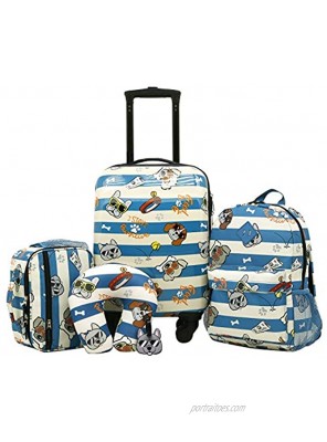 Travelers Club Kids' 5 Piece Luggage Travel Set Cool Dog