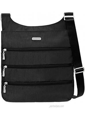 Baggallini Big Zipper Travel Crossbody Bag Black One Size