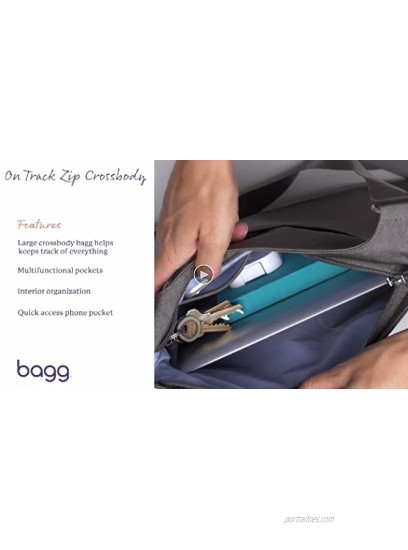 Baggallini On Track Zip Crossbody with RFID Phone Wristlet
