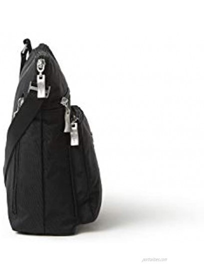 Baggallini Pocket Crossbody Bag With RFID-Protected Wristlet Black Sand