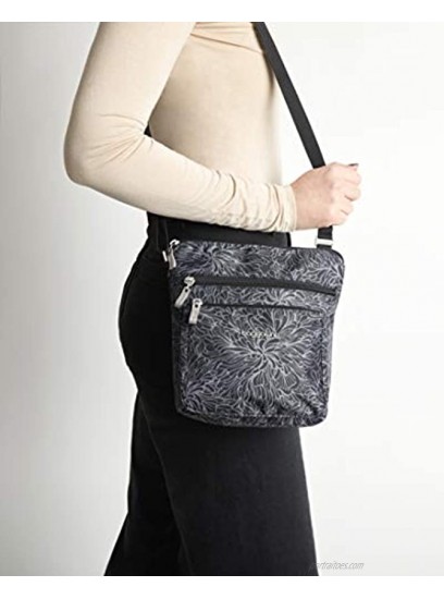 Baggallini Pocket Crossbody Bag With RFID-Protected Wristlet Black Sand