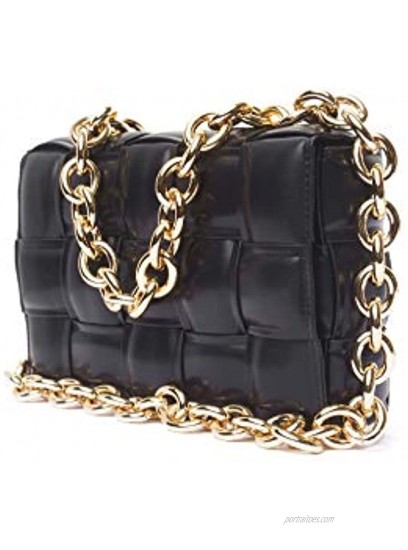 B.Bella Cassette Chain Womens Crossbody Handbag Large Black