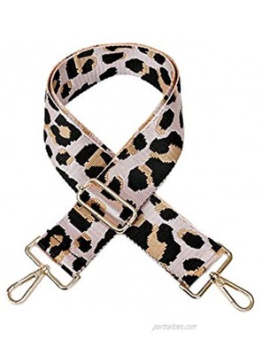 Beacone Wide Leopard Purse Strap Replacement Adjustable Crossbody Shoulder Bag Handbag Strap Belt