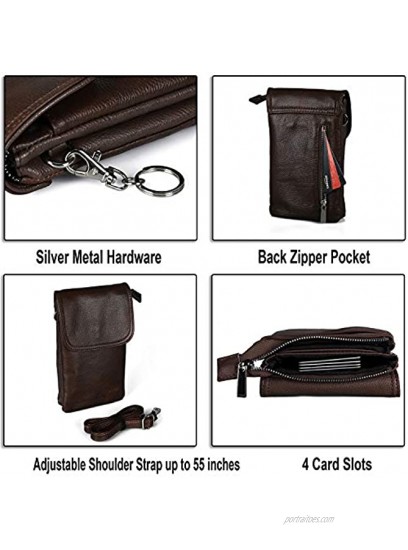 befen Leather Small Cell Phone Crossbody Wallet Purse and Bags for Women with Key Ring