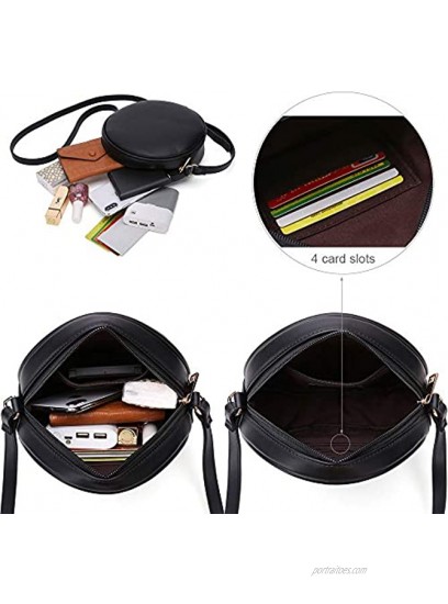 CATMICOO Round Crossbody Purses for Women Circle Bag with Tassel