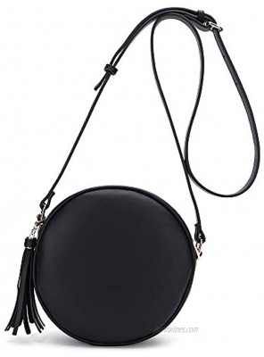 CATMICOO Round Crossbody Purses for Women Circle Bag with Tassel