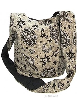 Celestial Cross Body Shoulder Bag Purse in Gray by Original Collections
