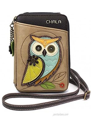 Chala Wallet Crossbody Cell Phone Purse-Women Faux Leather Multicolor Handbag with Adjustable Strap