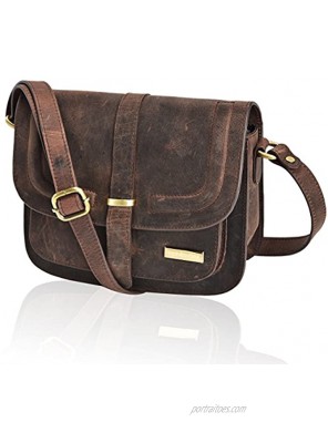 Crossbody Bags for Women Real Leather Multi Pocket Travel Purse and Sling Bag