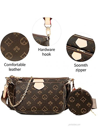 Crossbody Bags for Women WOQED Shoulder Handbags with Small Coin Purse Including 3 Size bags