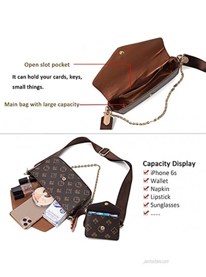 Crossbody Bags for Women WOQED Trendy Clutch Purse Fashionable Pochetthe Handbags Envelope Shoulder Bag with Mini Purse
