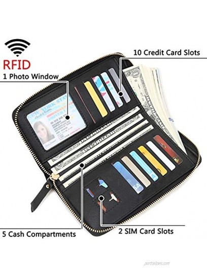 Crossbody Phone Bag Wallet RFID Womens Wallet Small Handbag Zipper Around Cellphone Credit Card Purse with Tassel
