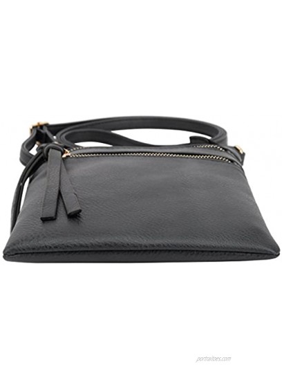 DELUXITY Crossbody Purse Bag Shoulder Bag Multi Pocket Zipper Purse