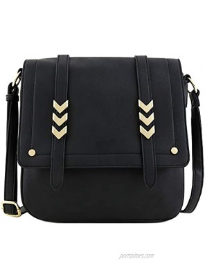 Double Compartment Large Flapover Crossbody Bag