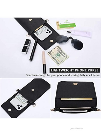 Emoin Touchscreen Phone Purse Small Crossbody Cell Phone Pouch Shoulder Bag with 2 Straps for Women