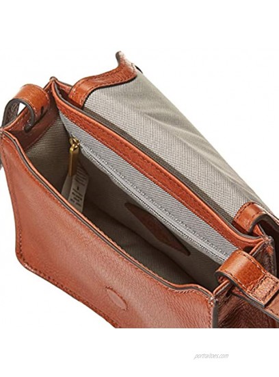 Fossil Women's Wiley Leather Flap Crossbody Purse Handbag