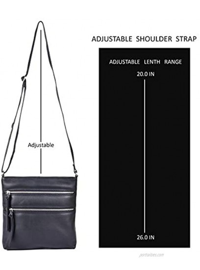 Genuine Leather Crossover Bags for Women Crossbody Long Slim Slings for Women