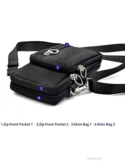 Horscrite Phone Bag Purse Wallet Crossbody Bag Lightweight Roomy Pockets Smartphone Sports Armband Bag For Men and Women