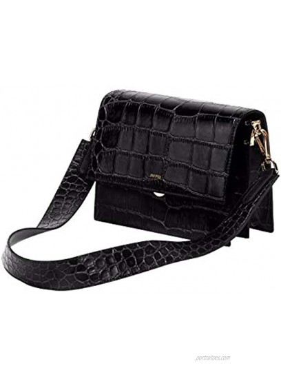 JW PEI Small Crossbody Bag for Women Vegan Leather Retro Shoulder Bag Crocodile Purse Mini Flap Bags