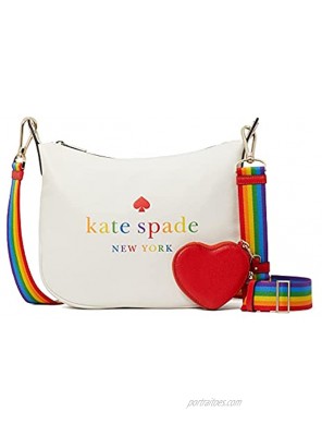 Kate Spade Pride Rainbow Leather Crossbody Bag Purse Handbag White Dove