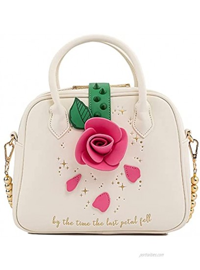 Loungefly Disney Beauty and the Beast Rose Crossbody Faux Leather Bag