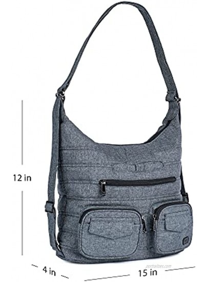 Lug Zip Liner Convertible Bag Midnight Black
